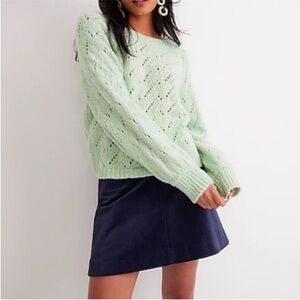 J.Crew Pointelle Crew Neck Knit Sweater